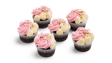 Pink Swirl Chocolate Cupcakes