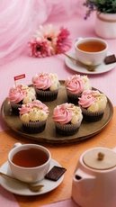 Pink Swirl Chocolate Cupcakes