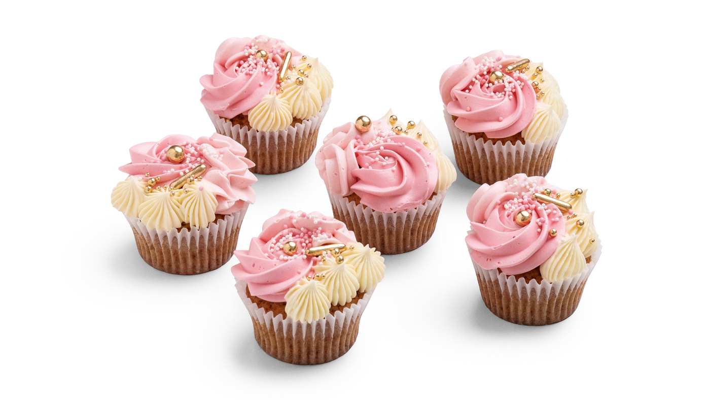 Pink Vanilla Cupcakes