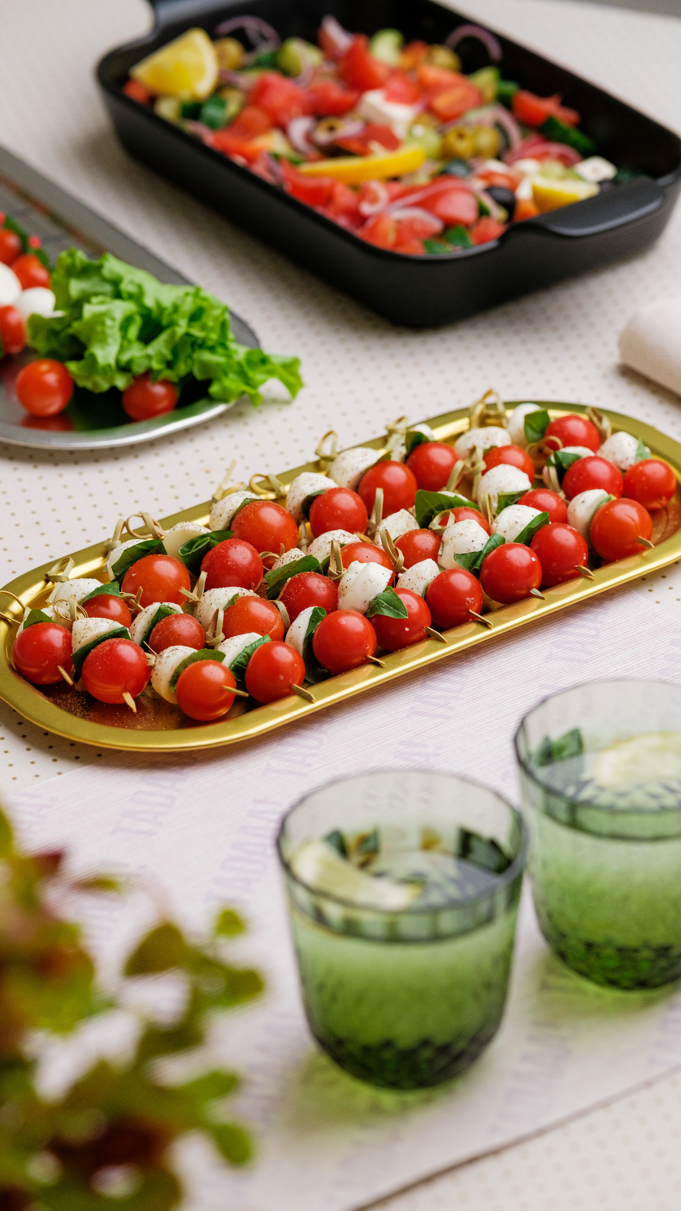 Cherry Tomato, Mozzarella & Basil Bites