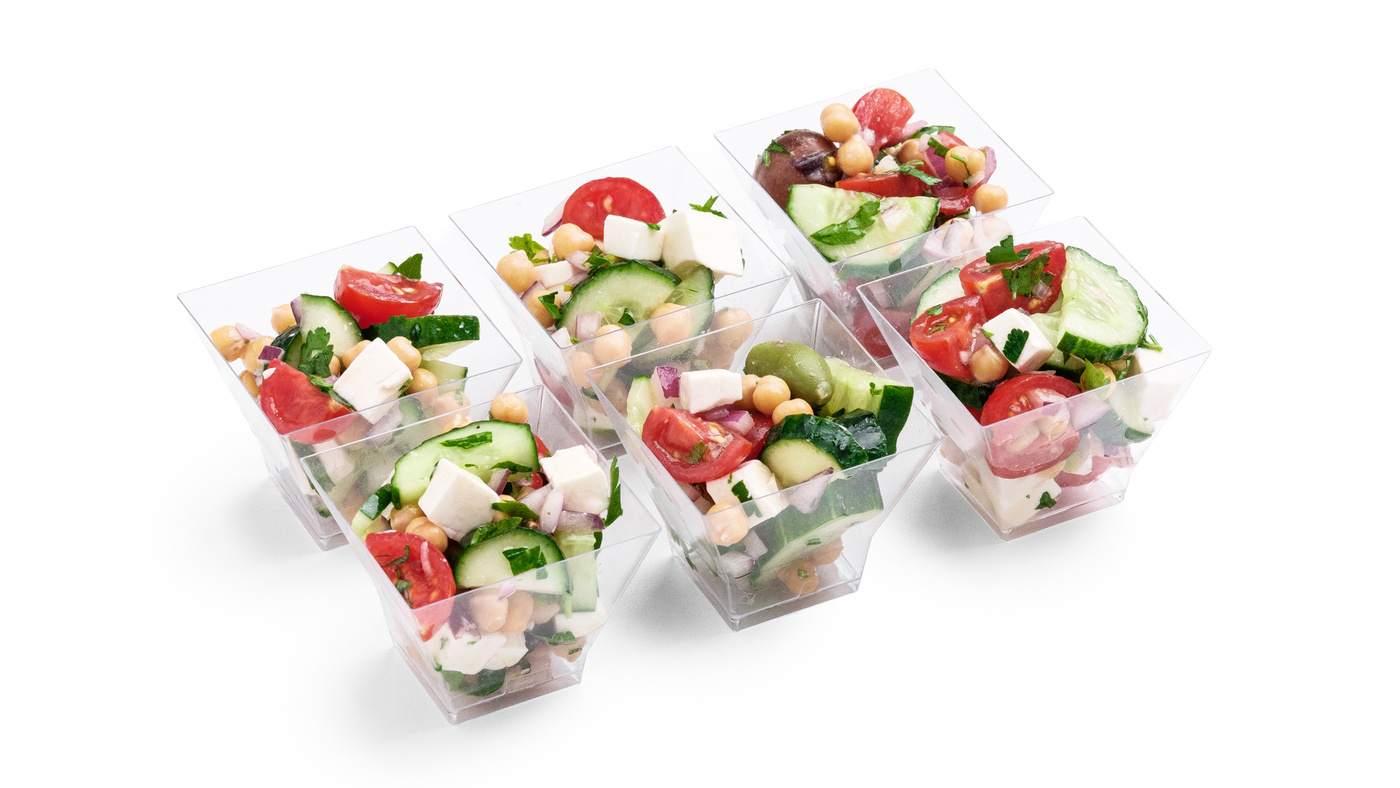Mediterranean Chickpea Salad Cups