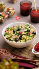 Lemon Herb Mediterranean Pasta Salad