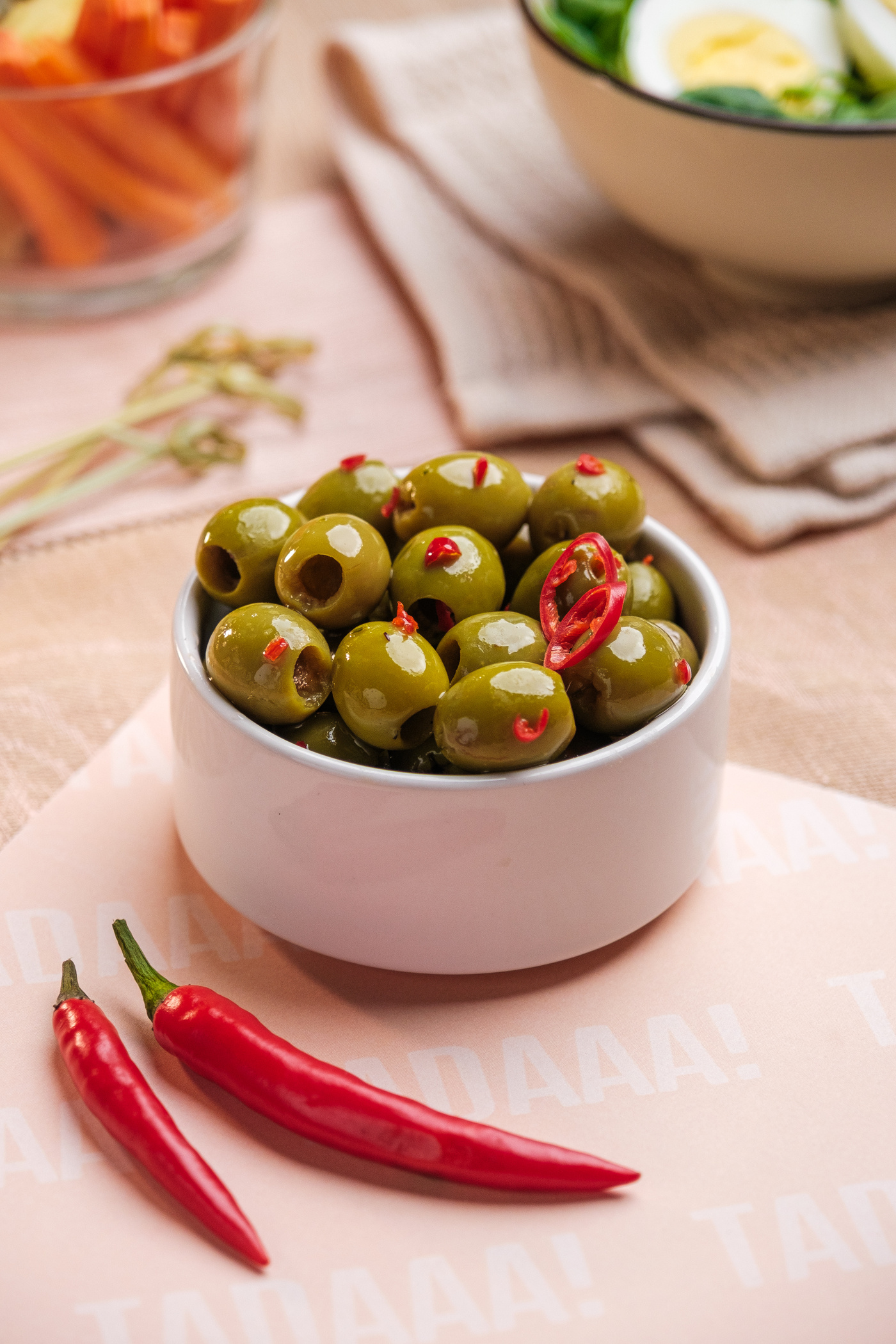 Olly's Chilli & Rosemary Green Olives 