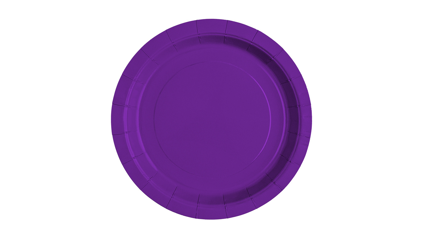 Deep Purple Round Paper Plates