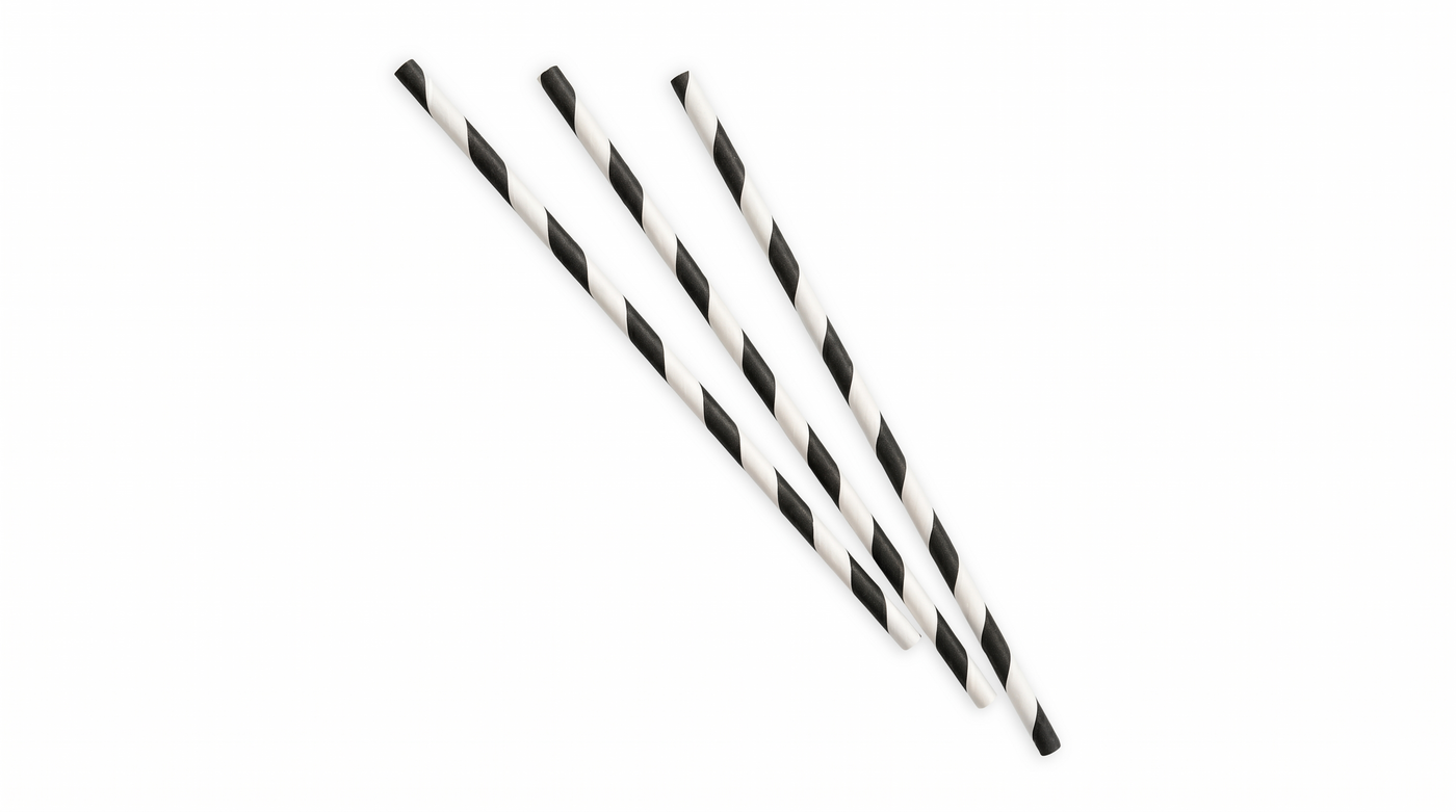 Black & White Paper Straws