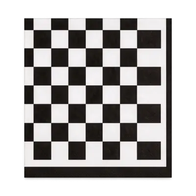 Black and White Checkered Napkins