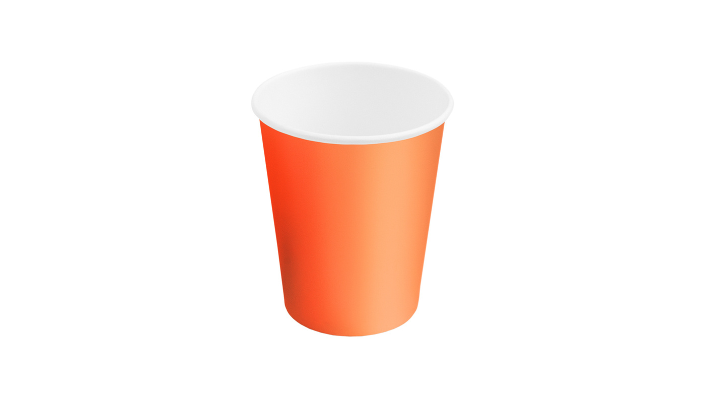Pumpkin Orange Paper Cup