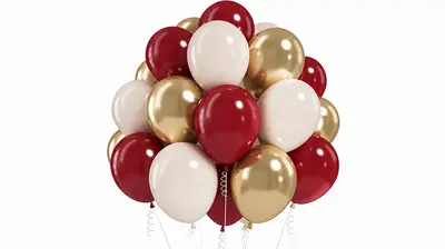 Burgundy Gold Balloons