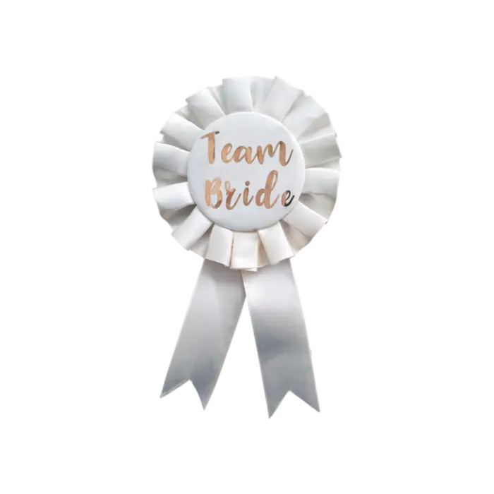 Rose Gold & Cream Bride Badge