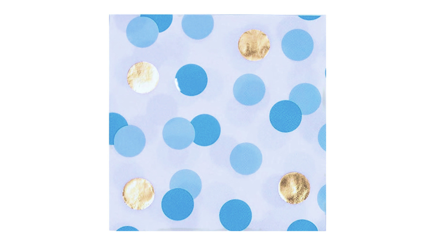 Blue & Gold Dots Napkins