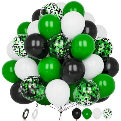 Green and Black Balloons