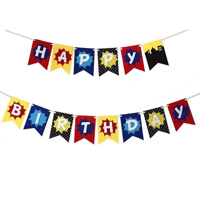 Superhero Birthday Banner