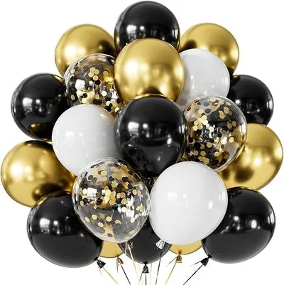 Black and Gold Balloons