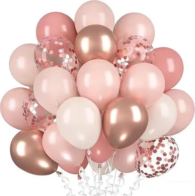 Pink and Rose Gold Balloons