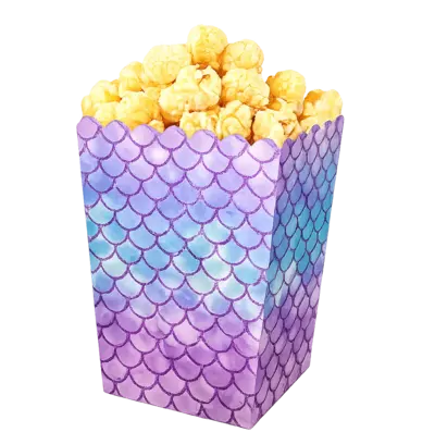 Mermaid Popcorn Goodie Boxes
