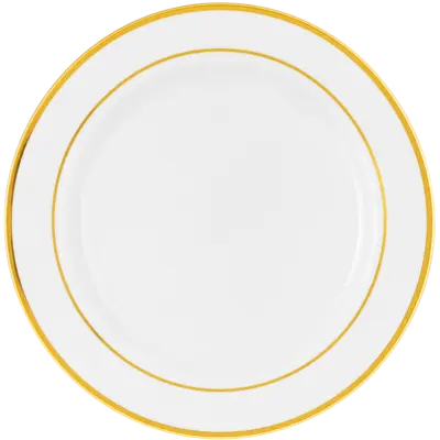White Plates with Gold Rim