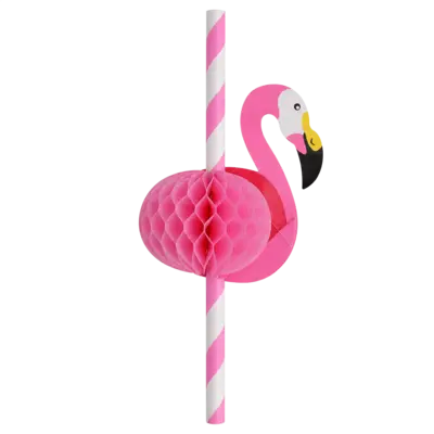 Flamingo Paper Straws