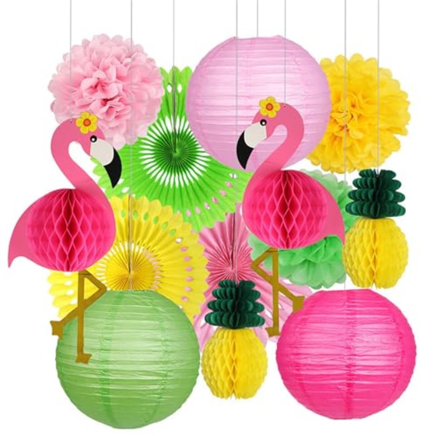 Umimiss Flamingo Hanging Party Decorations