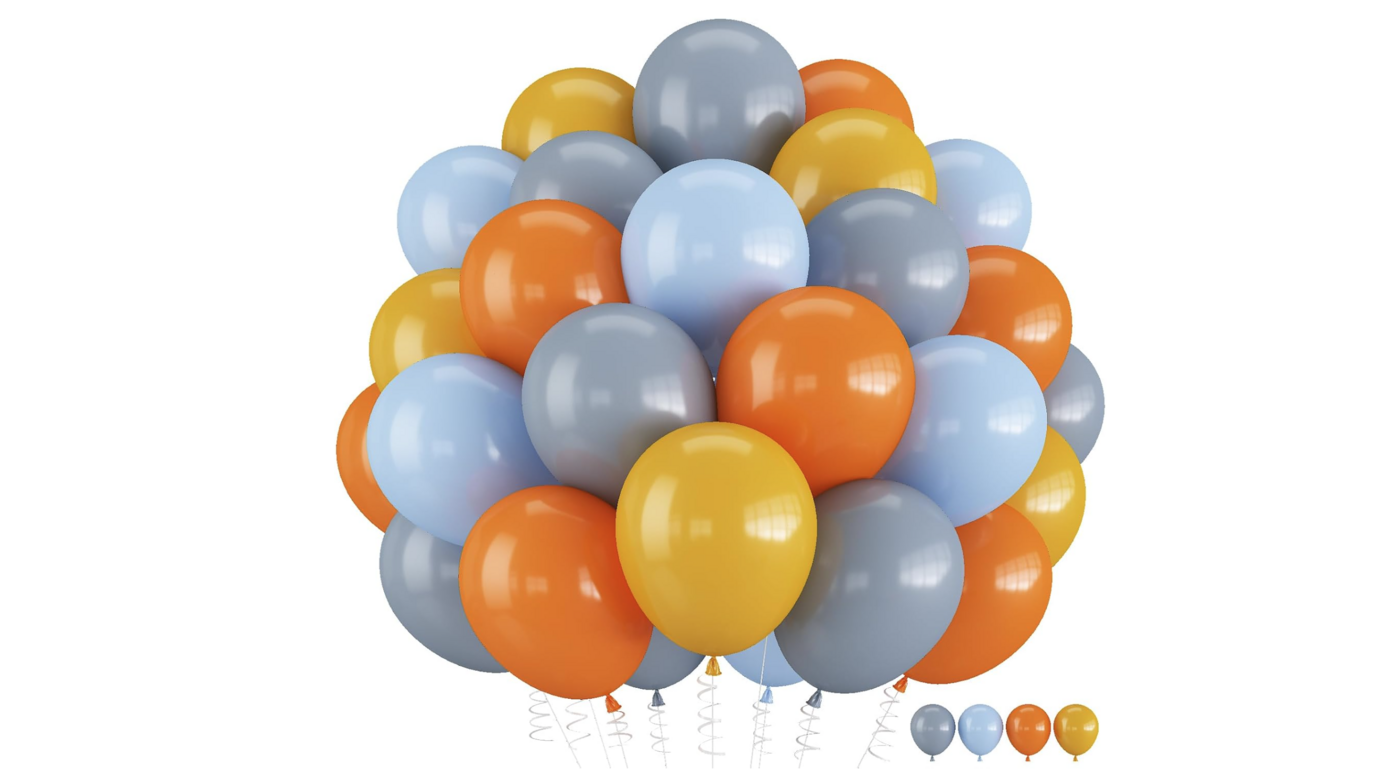 Orange, Yellow & Blue Balloon Set