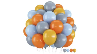 Orange, Yellow & Blue Balloon Set