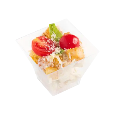 Chicken Caesar & Greek Salad Cups