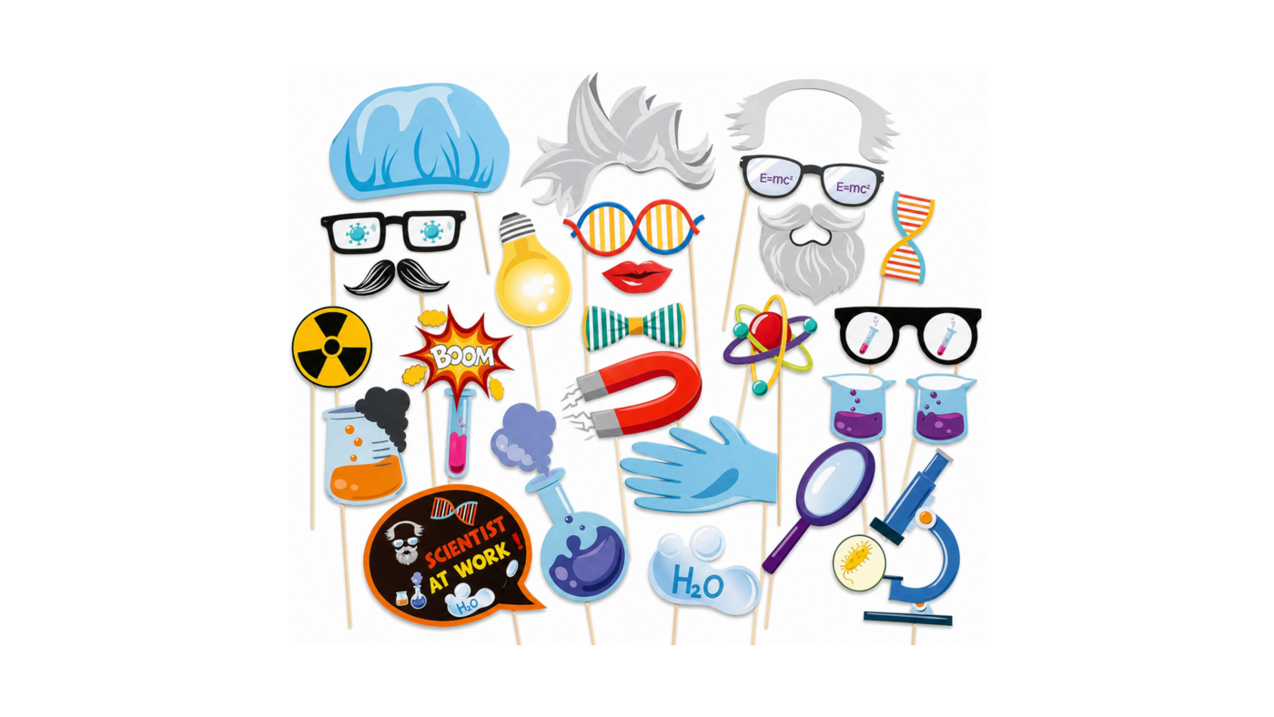 Science Party Photo Booth Props