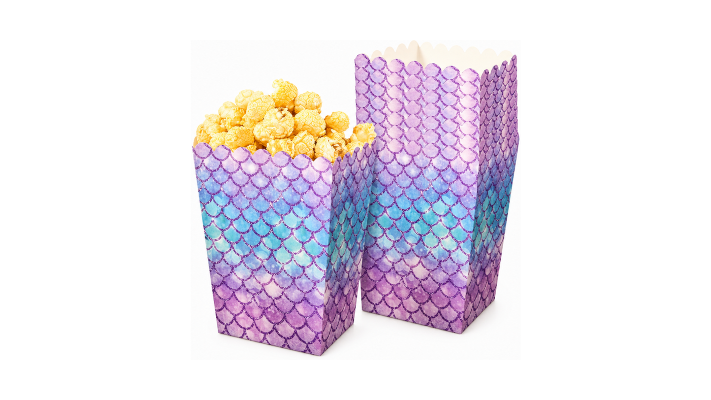 Mermaid Popcorn Goodie Boxes