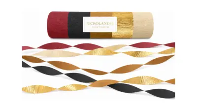 Burgundy Gold Black Crepe Streamers