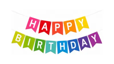 Rainbow Happy Birthday Banner