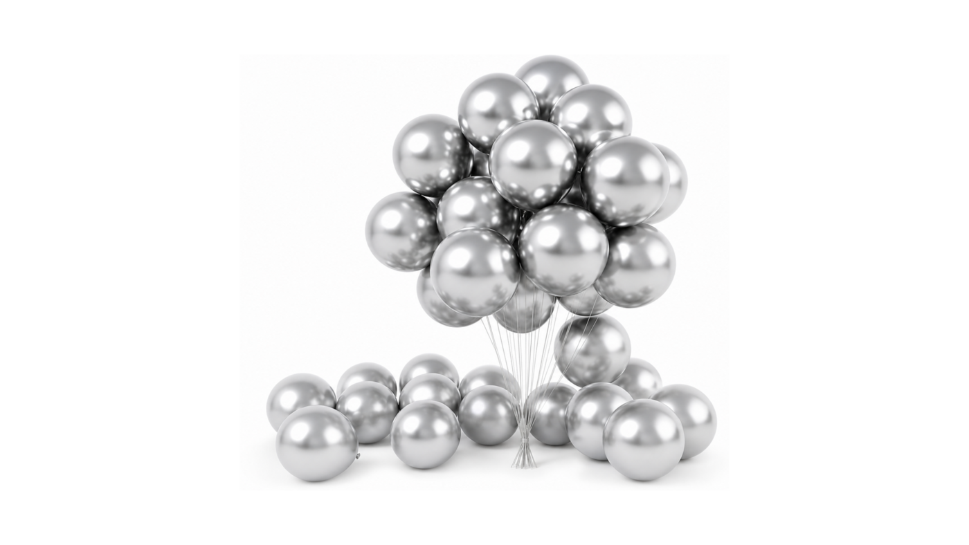 Metallic Silver Balloons