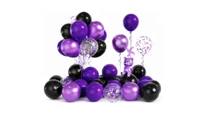 Black purple balloons