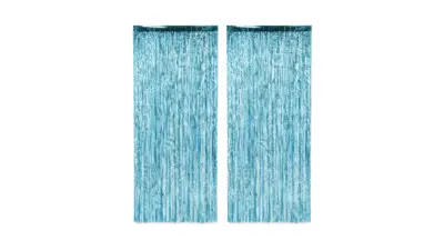 Wavy Blue Streamers Backdrop