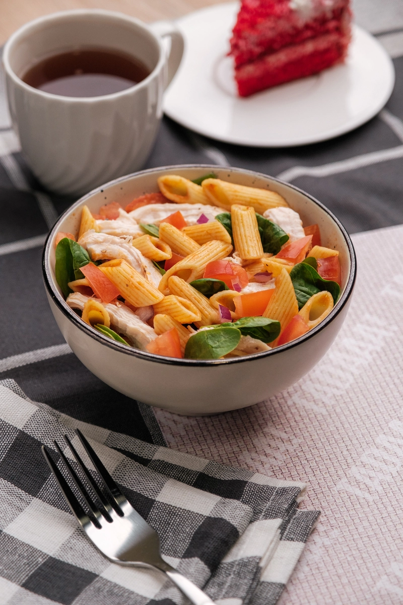 Vegan Chicken & Bacon Pasta Salad