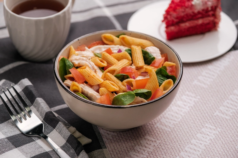 Vegan Chicken & Bacon Pasta Salad