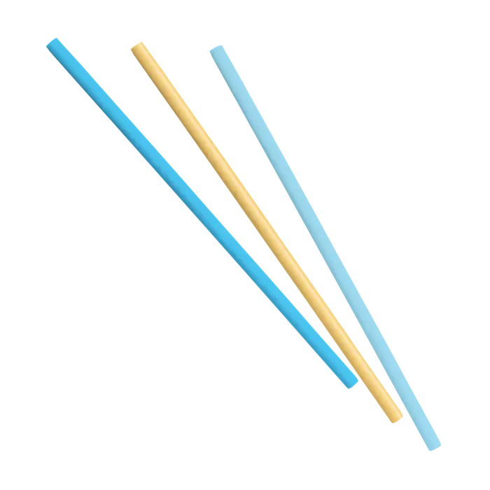 Blue & Gold Paper Straws, 24 Pack