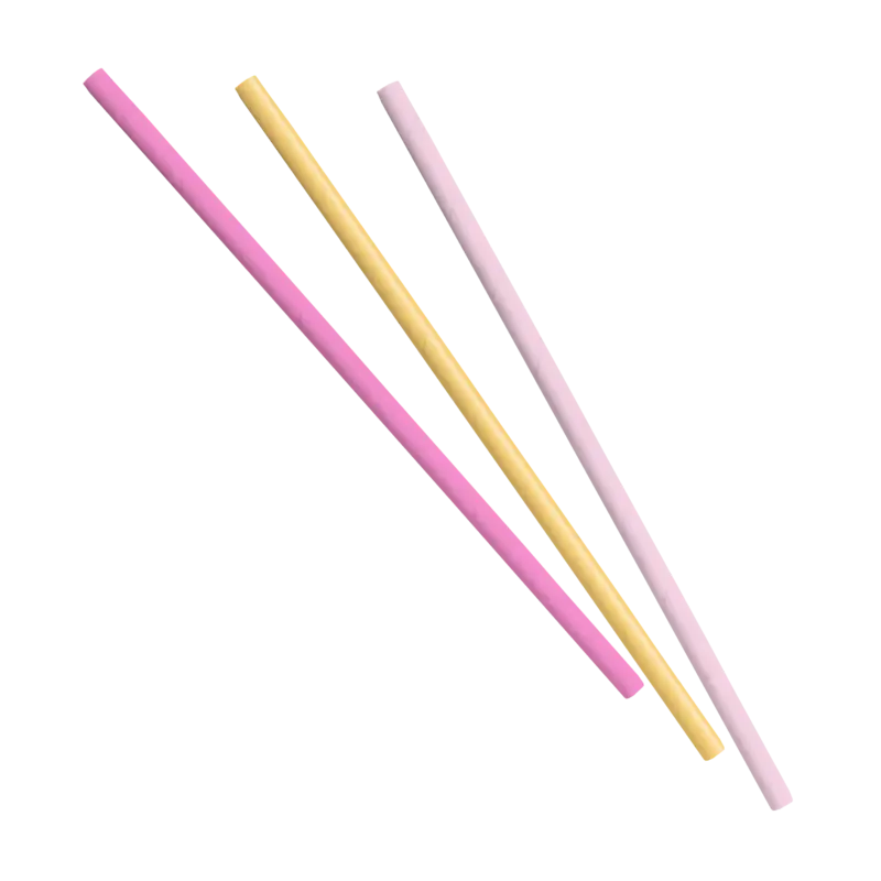 Pink & Gold Paper Straws, 24 Pack