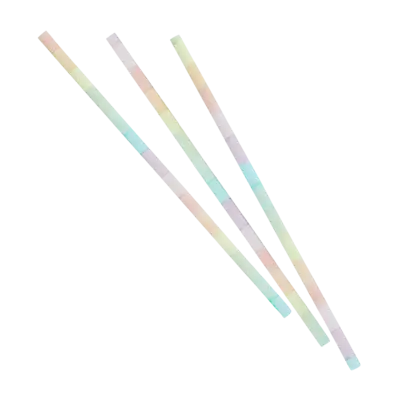 Pastel Rainbow Paper Straws, 20 Pack