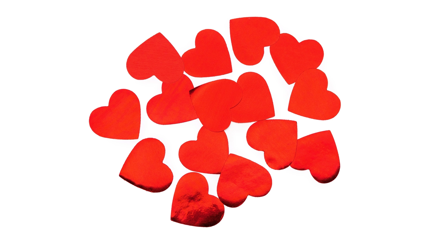 Red Hearts Confetti Poppers