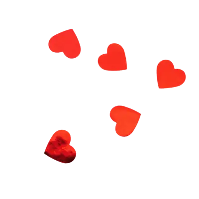 Red Hearts Confetti Poppers
