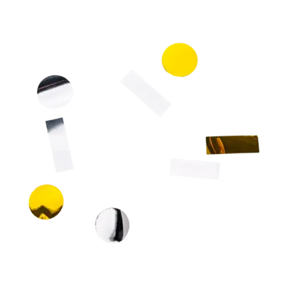 Gold and Silver Confetti Poppers