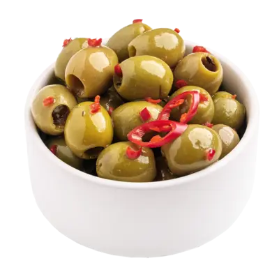 Olly's Chilli & Rosemary Green Olives 