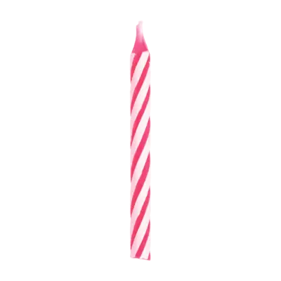 Pink Spiral Candle,24pk