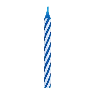 Blue Spiral Candle, 24pk