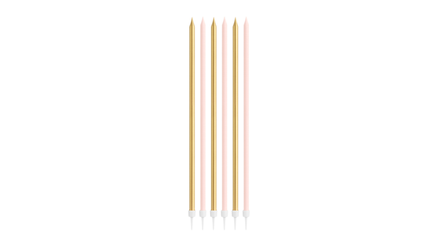 Pastel Pink Tall Candles, 16pk