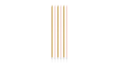 Pastel Pink Tall Candles, 16pk