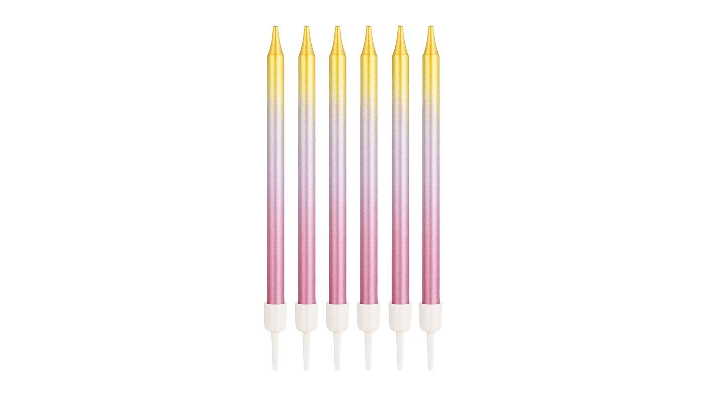 Pink Harmony Thin Candles, 12pk