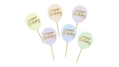 Pastel Birthday Balloon Toppers