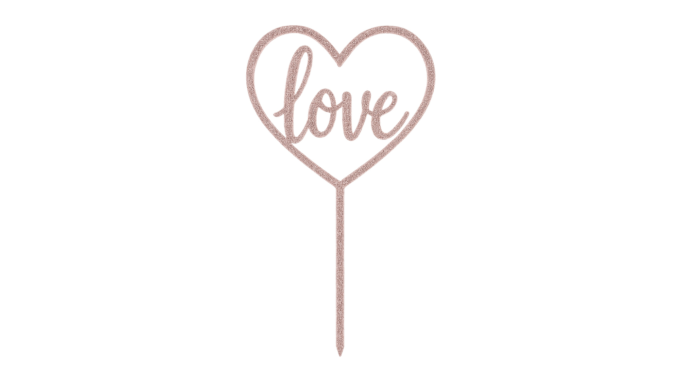 Rose Gold Love Cake Topper