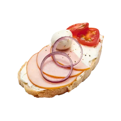 Smoked Chicken with Tomato and Mozzarella Mini Bruschetta 