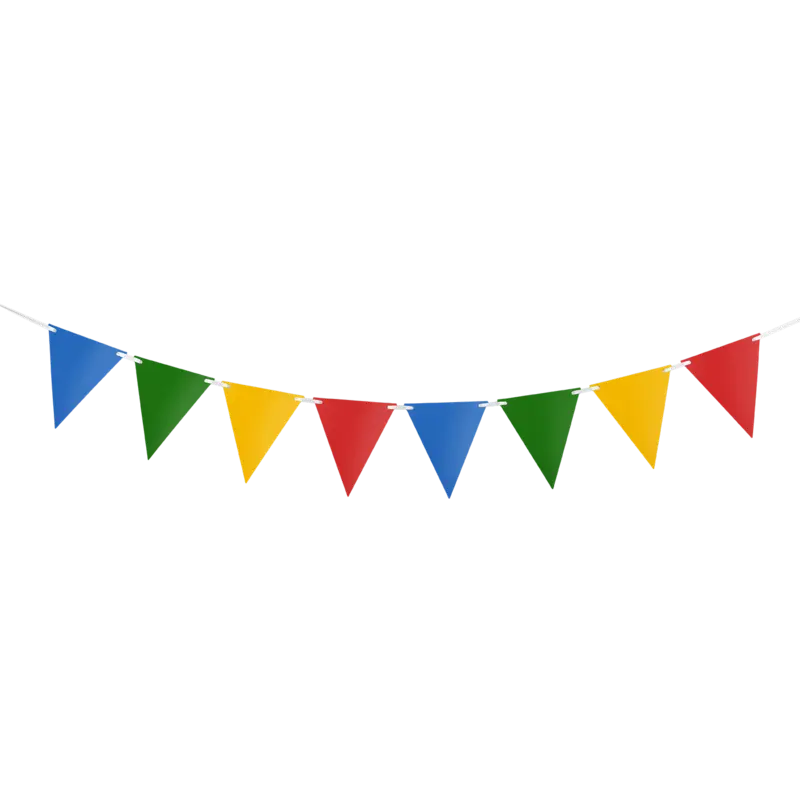 Multicolour Fair Bunting 12 flags